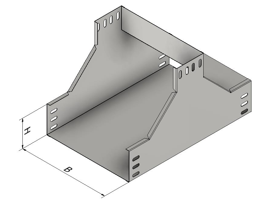 Ответвитель вертикальный вверх ОВГ 200х100 мм, толщ. 1,5 мм, цинк