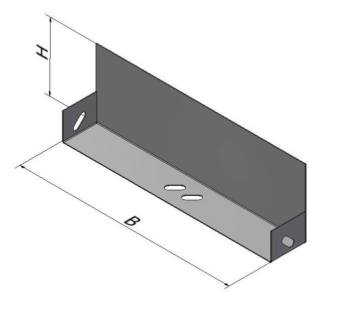Заглушка лотка ЗТЛ 100х100 мм, толщ. 1,5 мм, цинк