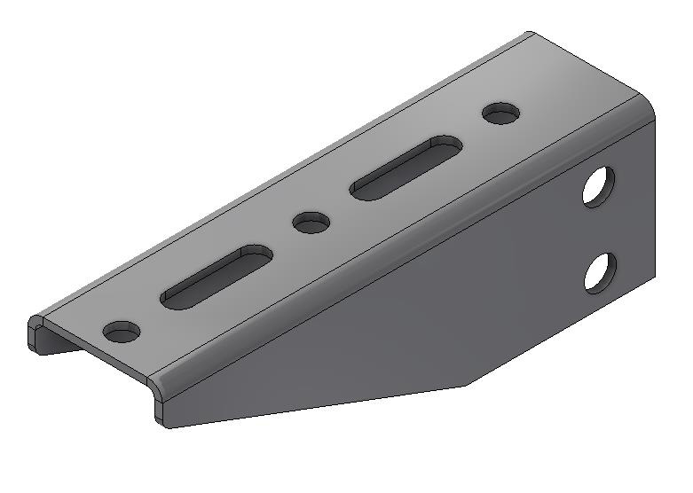 Полка KSP.PK для стойки крепления к сетчатому ограждению, длина 200 мм, толщ. 2,0 мм, RAL