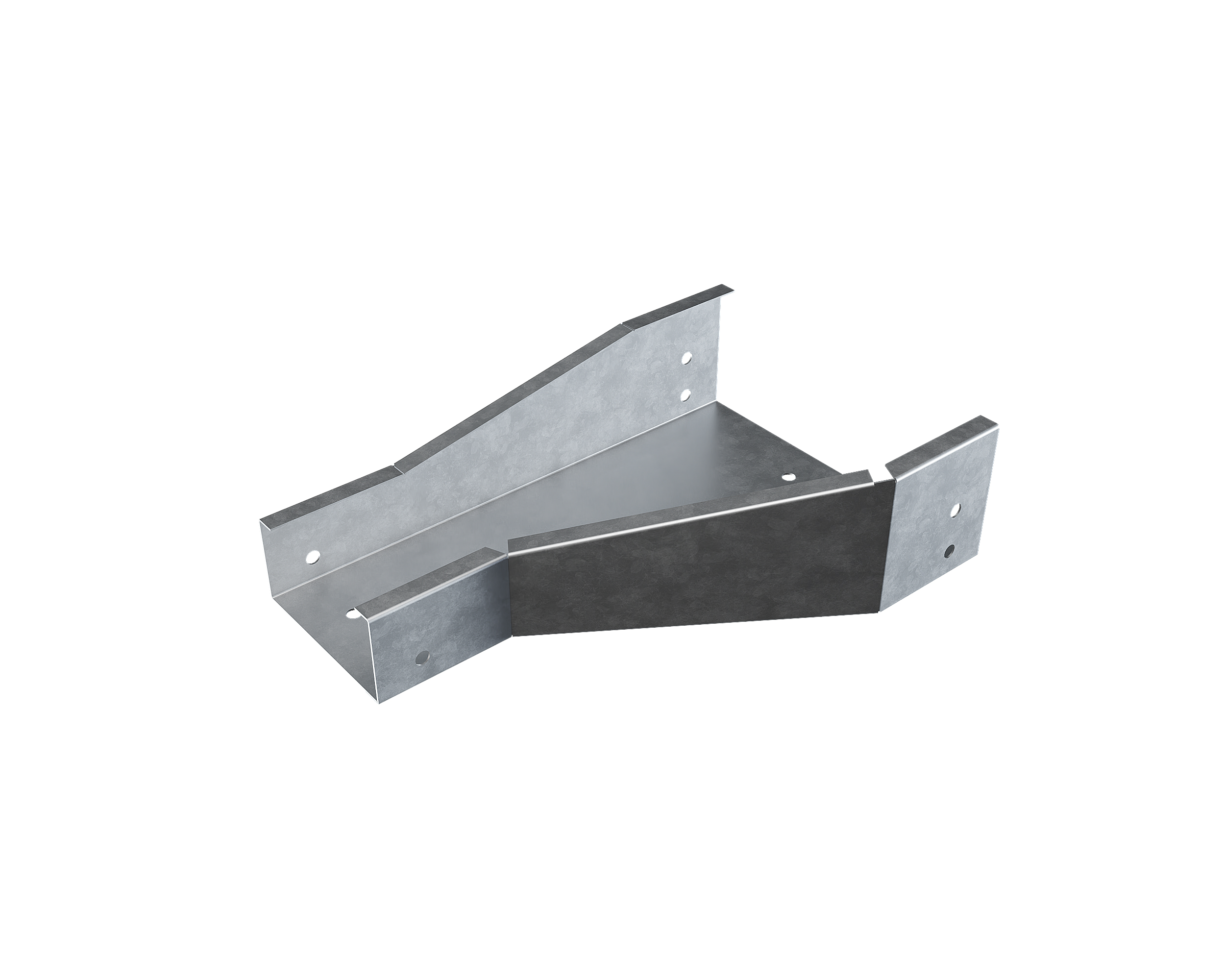 НВ-переход правый лоток SPL.L.HBR 400х100 200х65 мм, толщ. 1,2 мм, цинк