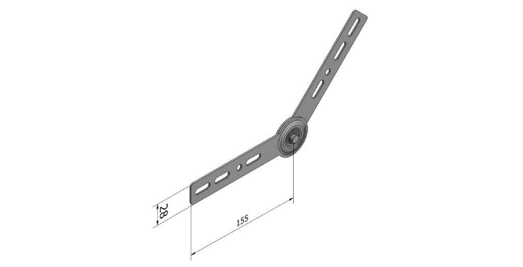 Соединитель шарнирный НЛ-СШ, толщ. 2,0 мм, цинк