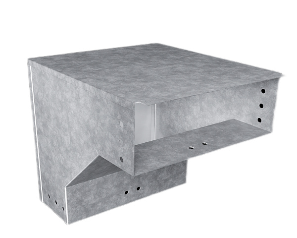 фотография Крышка переходника углового вертикального наружного SPL.K.UNP 200х80 200х100мм, толщ. 1,0 мм фото Крышка переходника углового вертикального наружного SPL.K.UNP 200х80 200х100мм, толщ. 1,0 мм