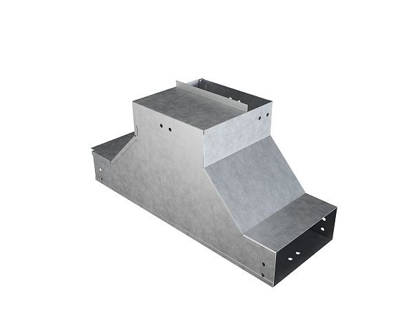 фотография Ответвитель Т-образный вертикальный боковой вверх лоток SPL.L.TVUB 250х50 250x50 мм, толщ. 1,2 мм, цинк фото Ответвитель Т-образный вертикальный боковой вверх лоток SPL.L.TVUB 250х50 250x50 мм, толщ. 1,2 мм, цинк