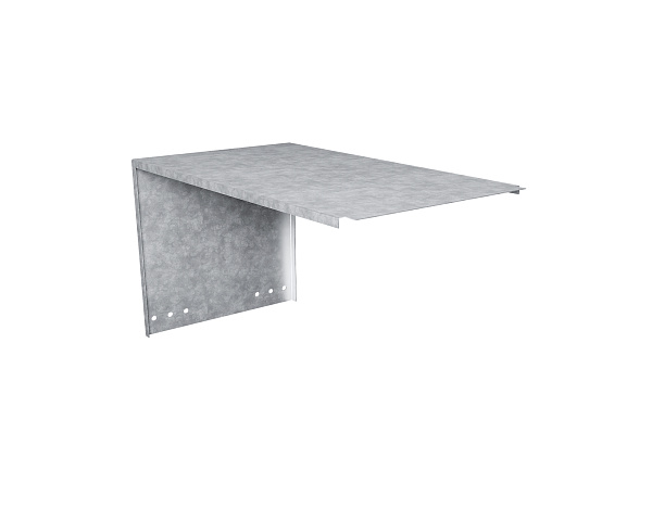 фотография Крышка переходника углового вертикального наружного SPL.K.UNP 200х80 200х100мм, толщ. 1,0 мм фото Крышка переходника углового вертикального наружного SPL.K.UNP 200х80 200х100мм, толщ. 1,0 мм