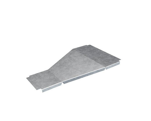 фотография Крышка НB-перехода центрального SPL.K.HB 400х100 200х80 мм, толщ. 1,2 мм, цинк фото Крышка НB-перехода центрального SPL.K.HB 400х100 200х80 мм, толщ. 1,2 мм, цинк